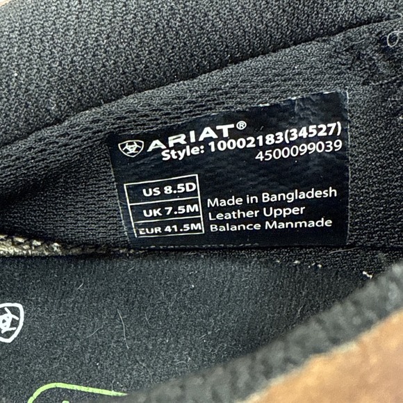 Ariat Terrain H2O Cooper Waterproof Boots ATX technology 34527 Mens 8.5 Brown - Picture 6 of 8